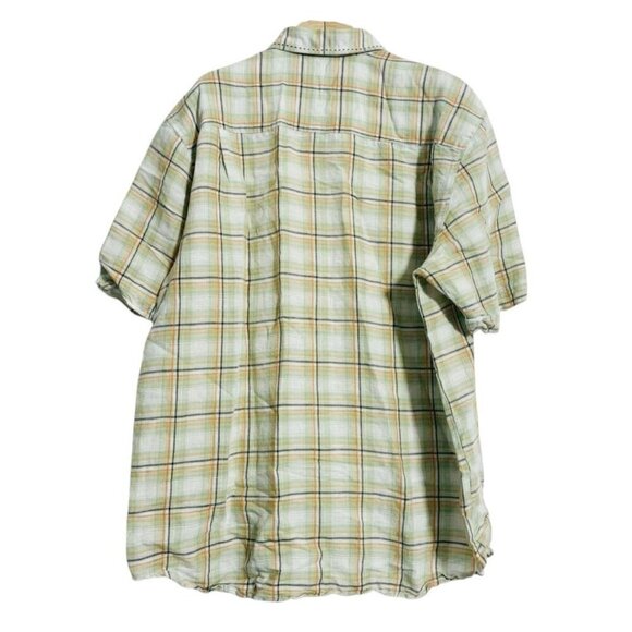 Cubavera Size XL  Top Blouse Short Sleeve Collared Guayabera Cuban Linen Blend - Picture 3 of 7